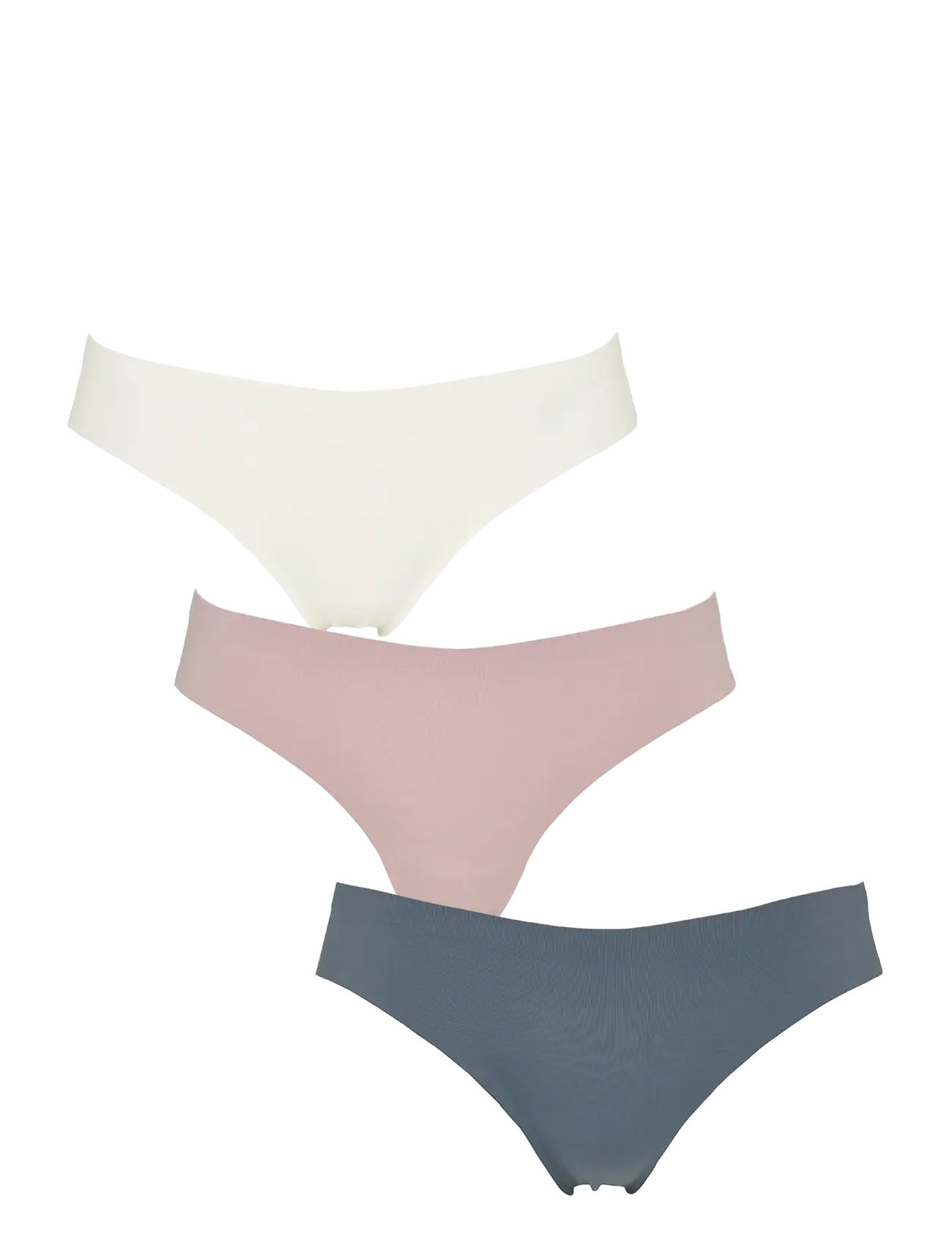 Missya Seamless string 3-pack - Trusser - GRISAILLE GREY / white