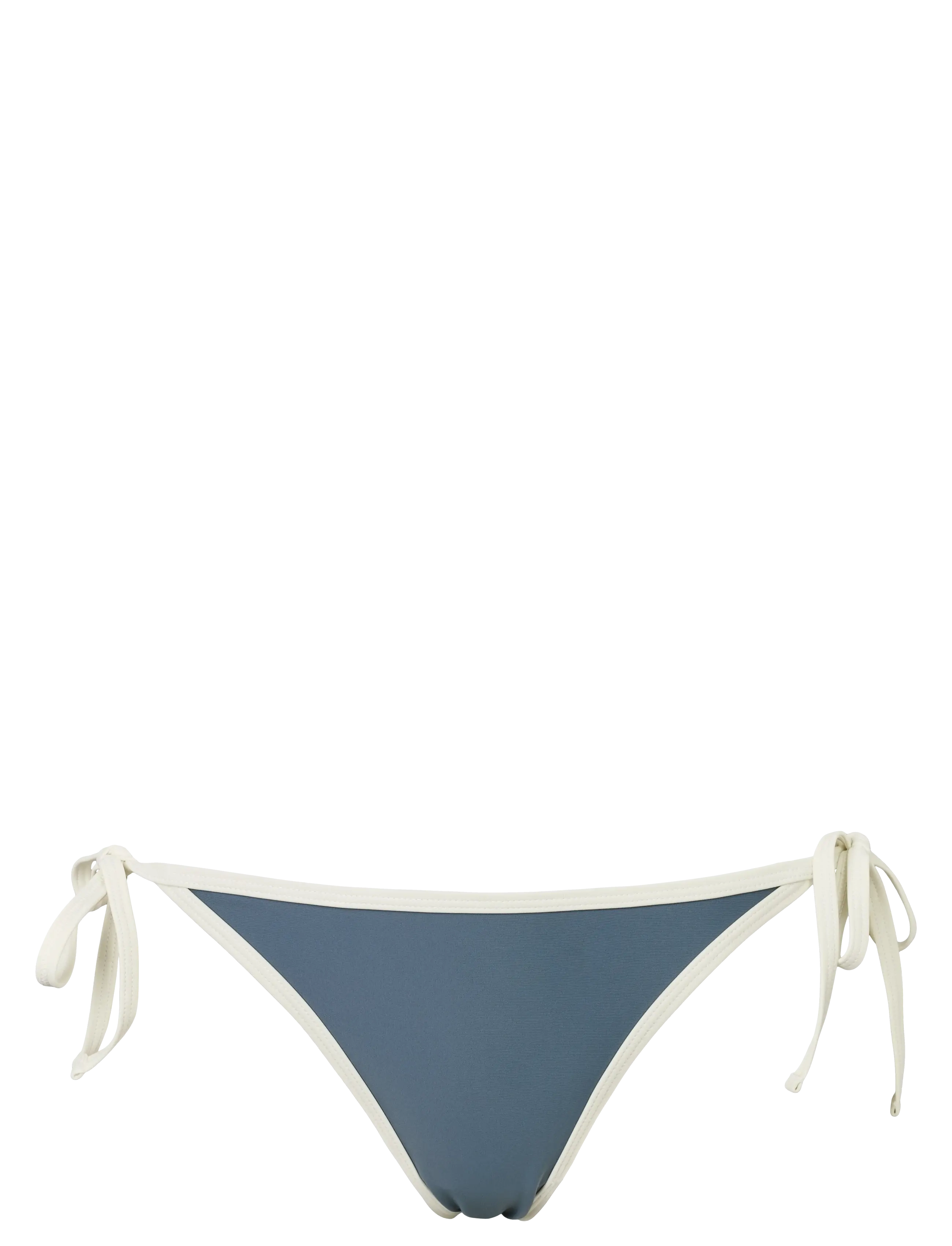 Missya Trinidad tai cord - Bikini Hosen - STONE BLUE / cream