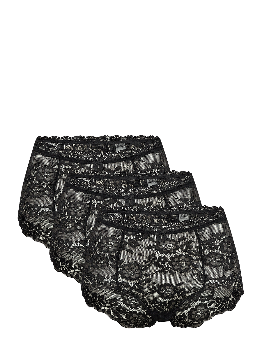 Missya - Lace maxi 3-pack - midi & maxi slips - black - 1