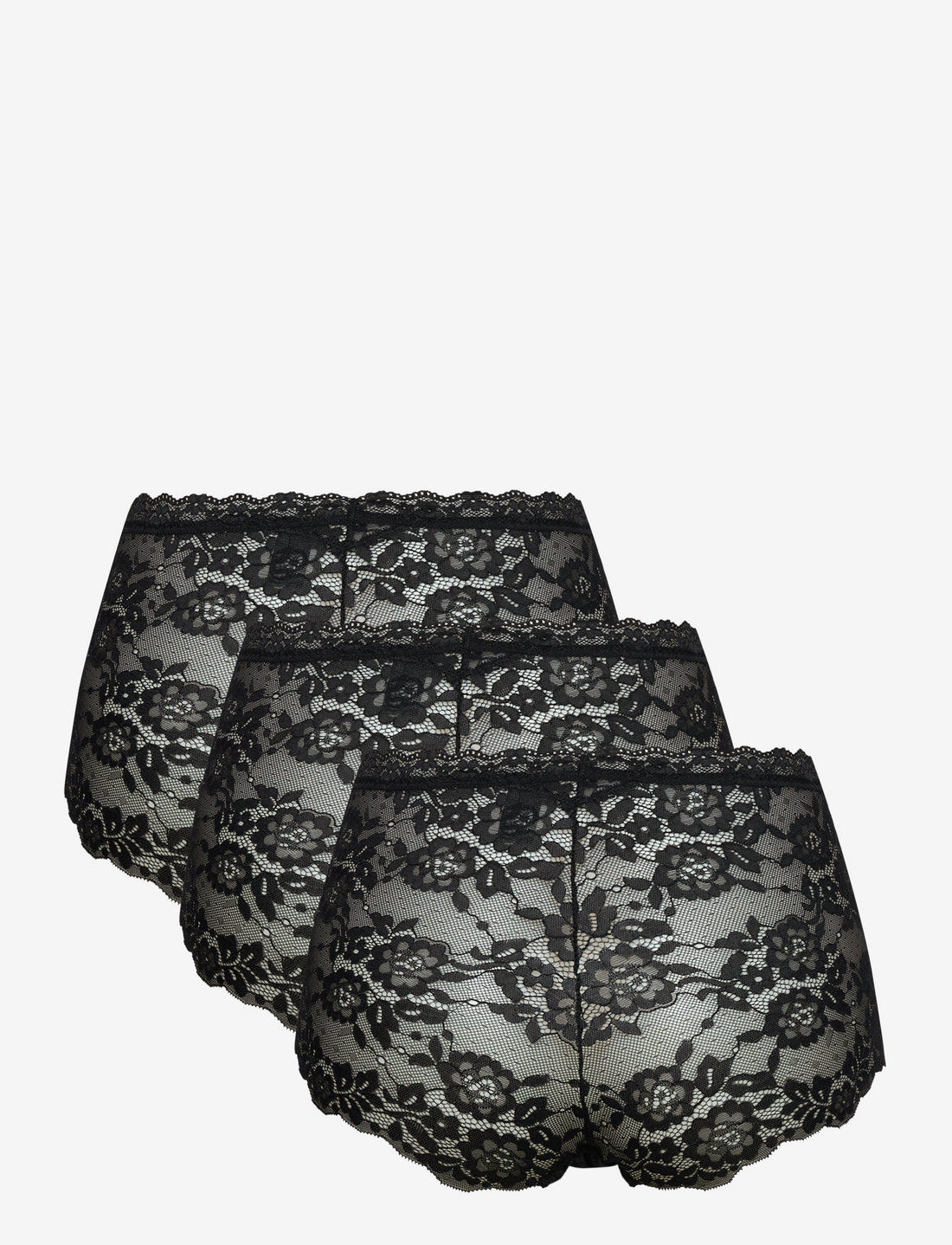 Missya - Lace maxi 3-pack - midi ja maxi püksikud - black - 3