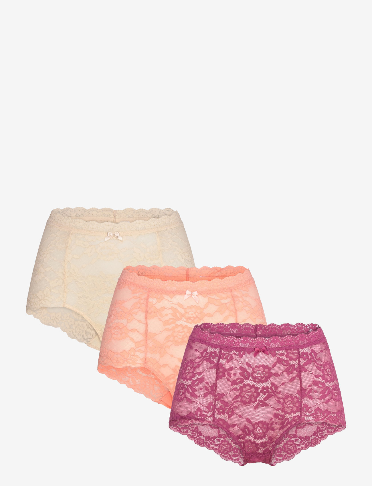 Missya - Lace maxi 3-pack - midi & maxi briefs - blooming dahlia - 0
