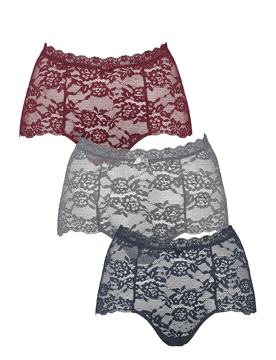 Missya - Lace maxi 3-pack - midi & maxi slips - blueberry blue - 1