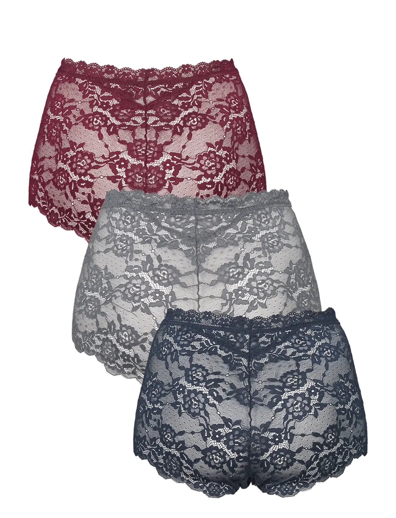 Missya - Lace maxi 3-pack - midi & maxi slips - blueberry blue - 2