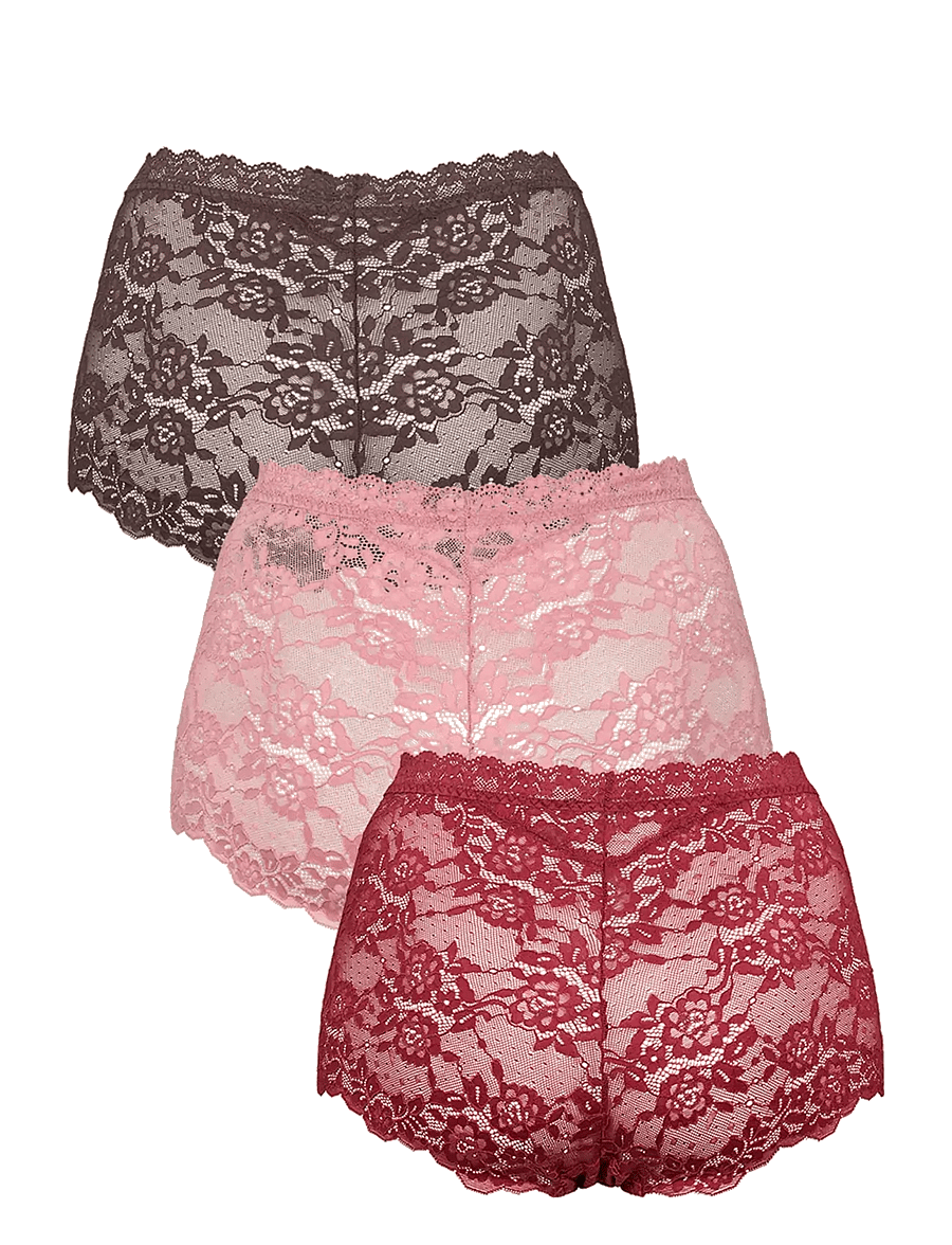 Missya - Lace maxi 3-pack - midi & maxi slips - dusty rose - 2