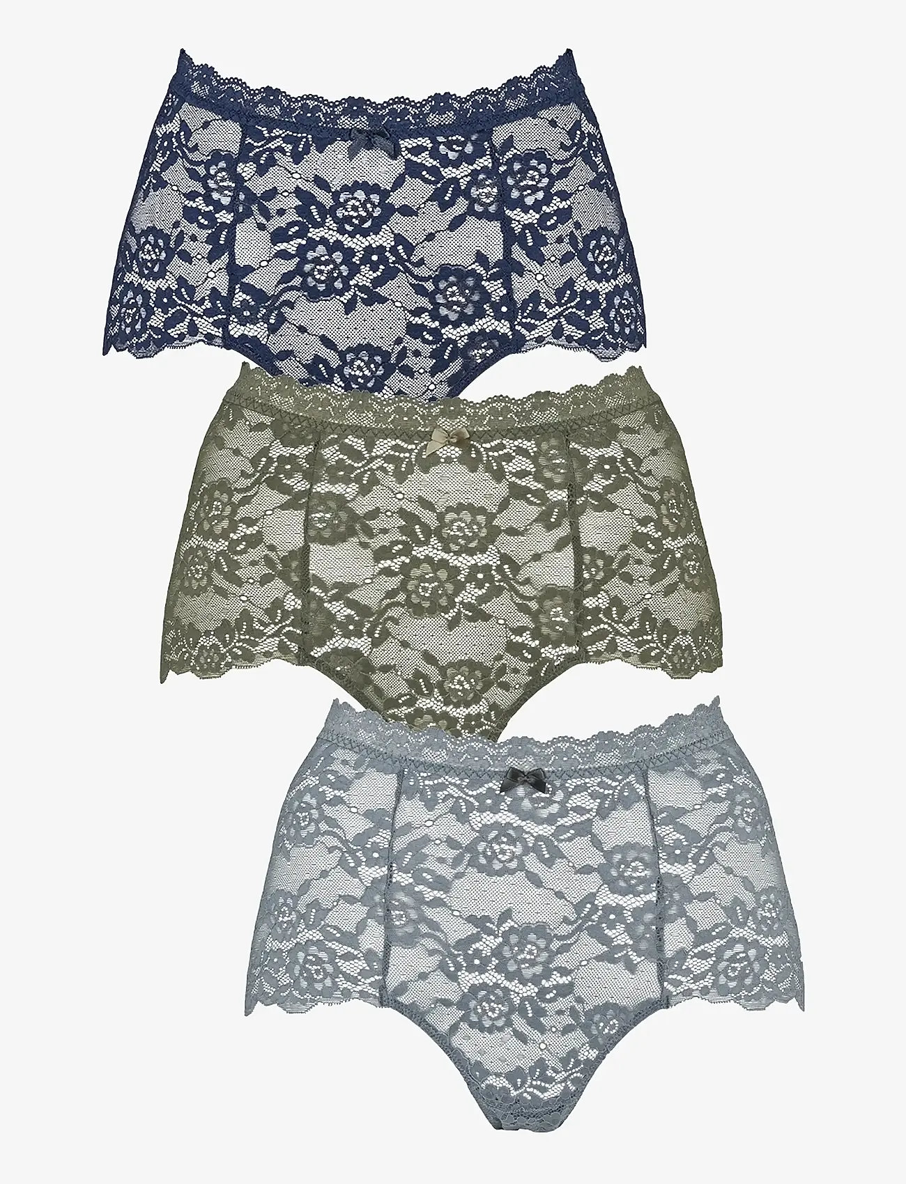 Missya - Lace maxi 3-pack - midi & maxi slips - grisaille grey - 1