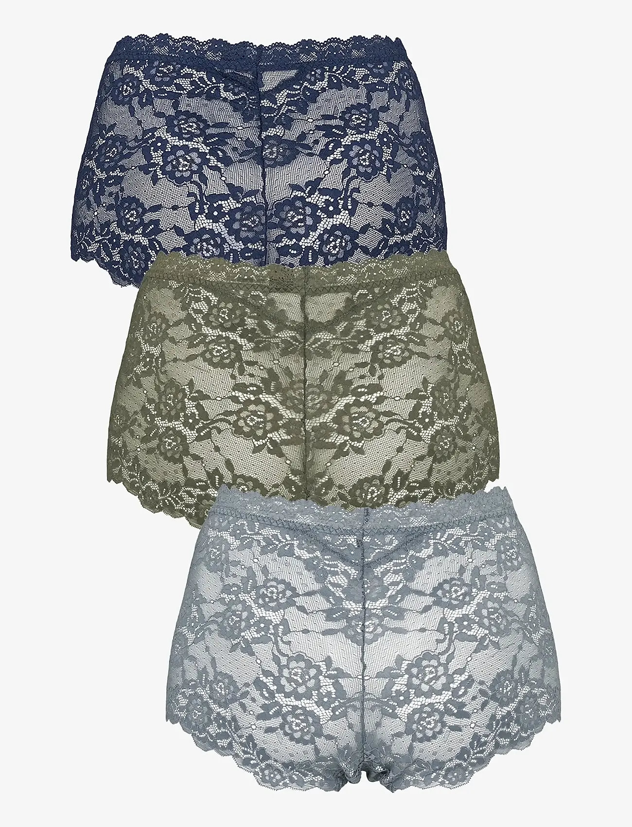 Missya - Lace maxi 3-pack - midi & maxi slips - grisaille grey - 2