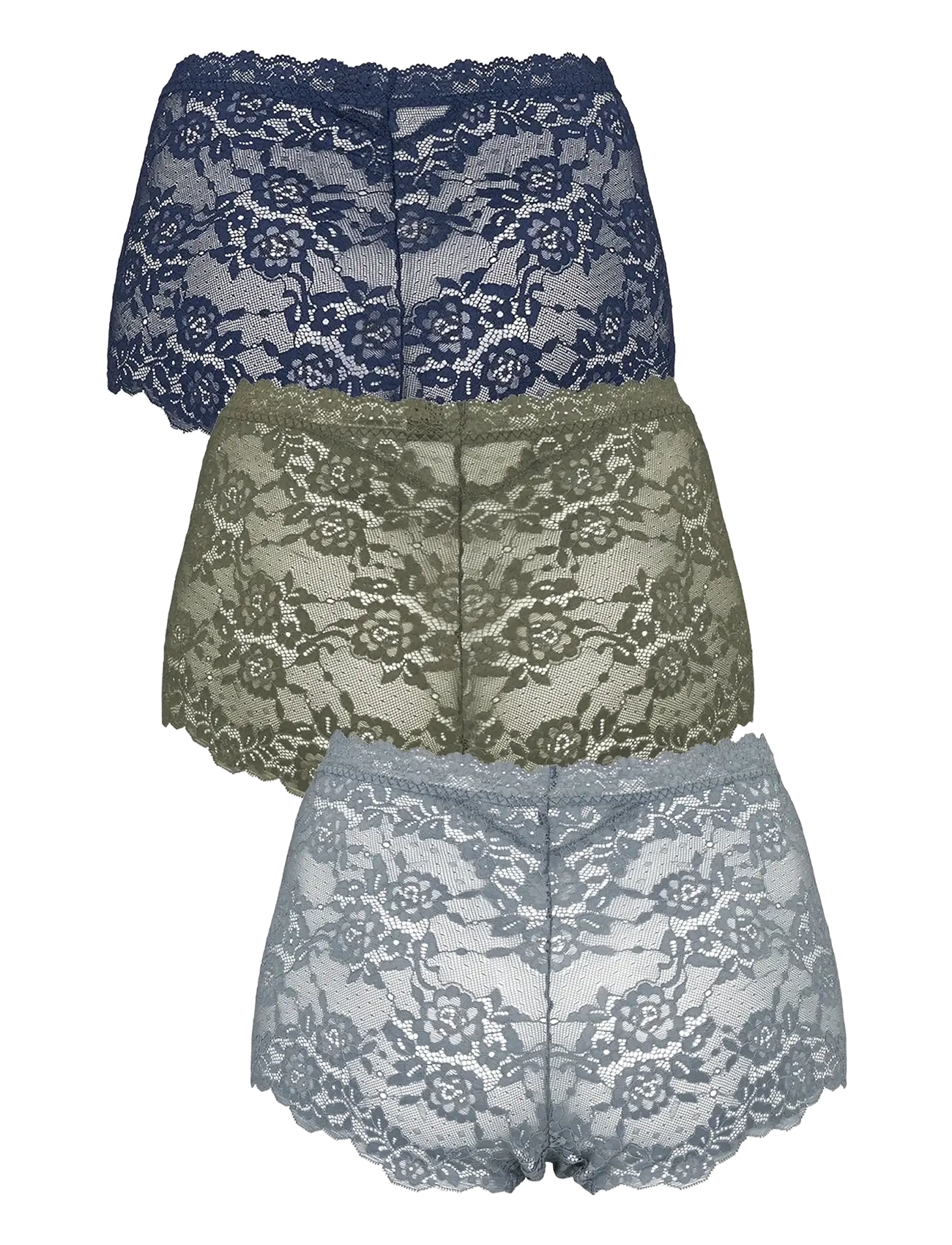 Missya - Lace maxi 3-pack - midi & maxi slips - grisaille grey - 2