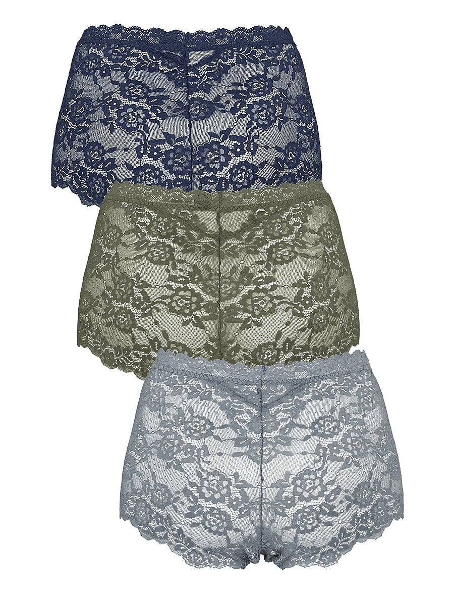 Missya - Lace maxi 3-pack - midi & maxi slips - grisaille grey - 2