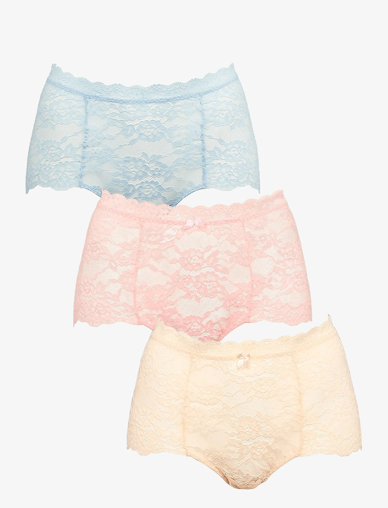 Missya - Lace maxi 3-pack - midi & maxi slips - light blue - 0