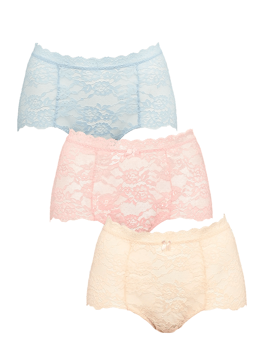 Missya - Lace maxi 3-pack - midi & maxi slips - light blue - 0