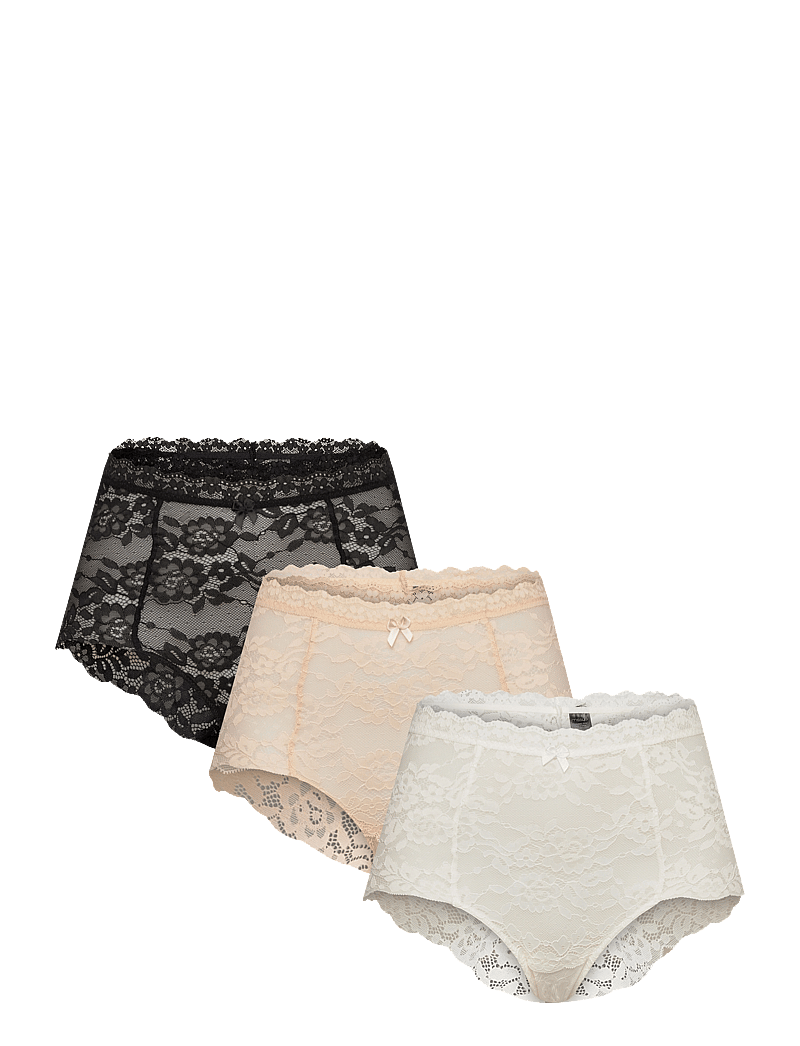 Missya - Lace maxi 3-pack - midi & maxi slips - multi colour - 0