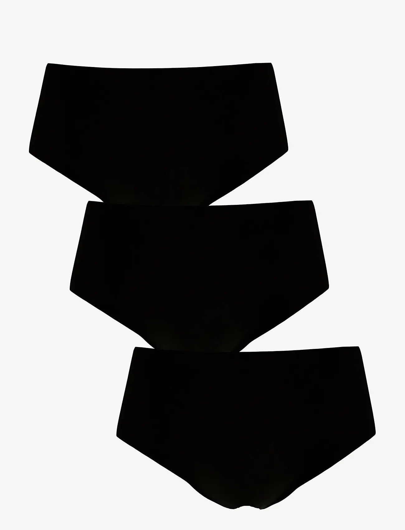 Missya - Seamless tai 3-pack cotton - majtki - black - 1