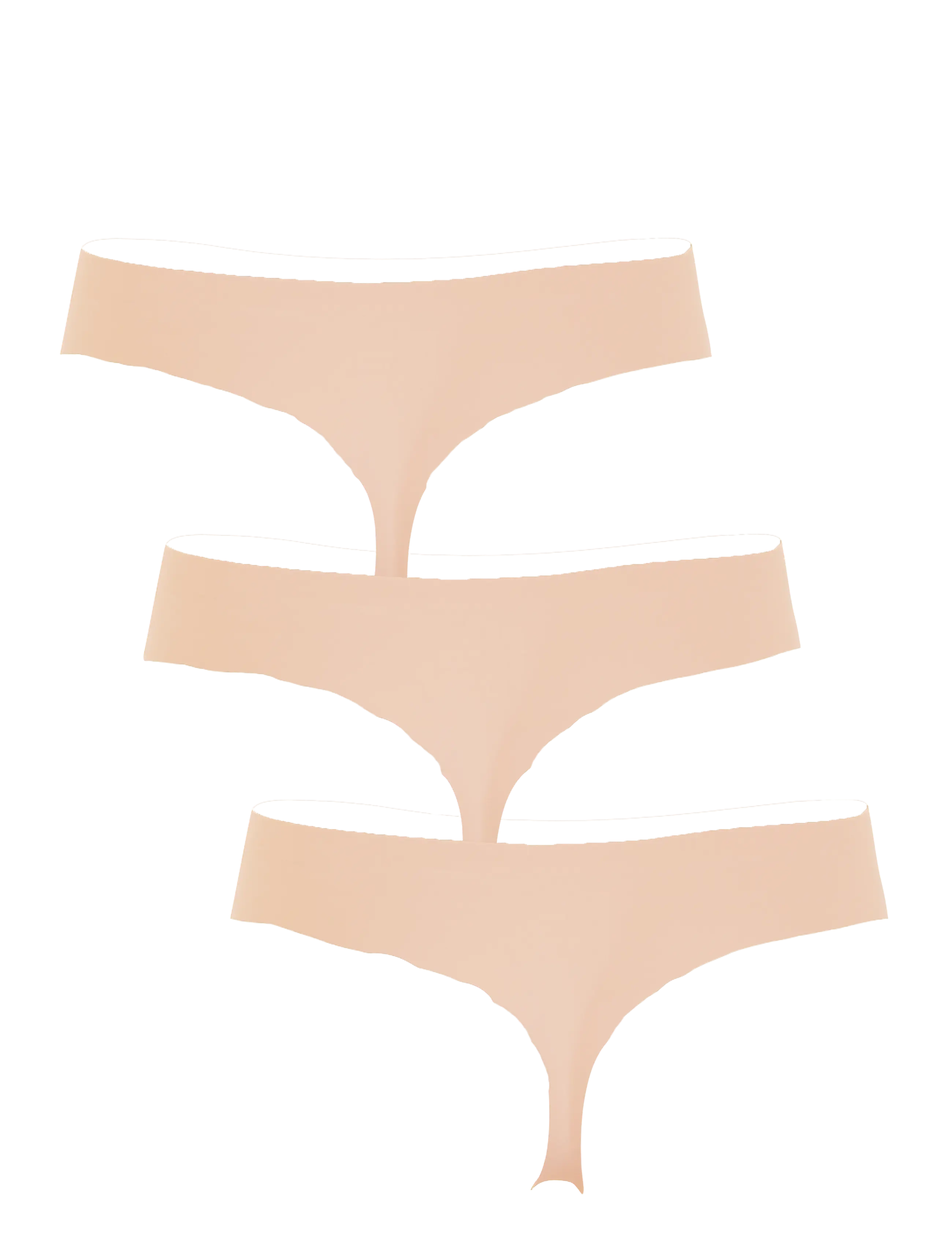 Missya - Seamless string 3-pack cotton - stringtrosor - nude - 1