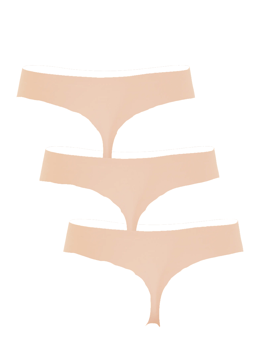 Missya - Seamless string 3-pack cotton - stringtrosor - nude - 1