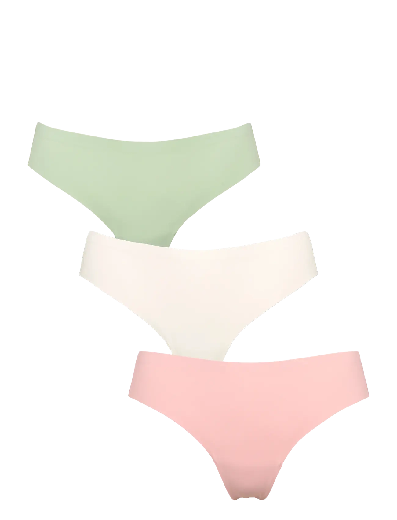 Missya Seamless string w lace 3-pack - Trusser - DUSTY GREEN / pink/rose