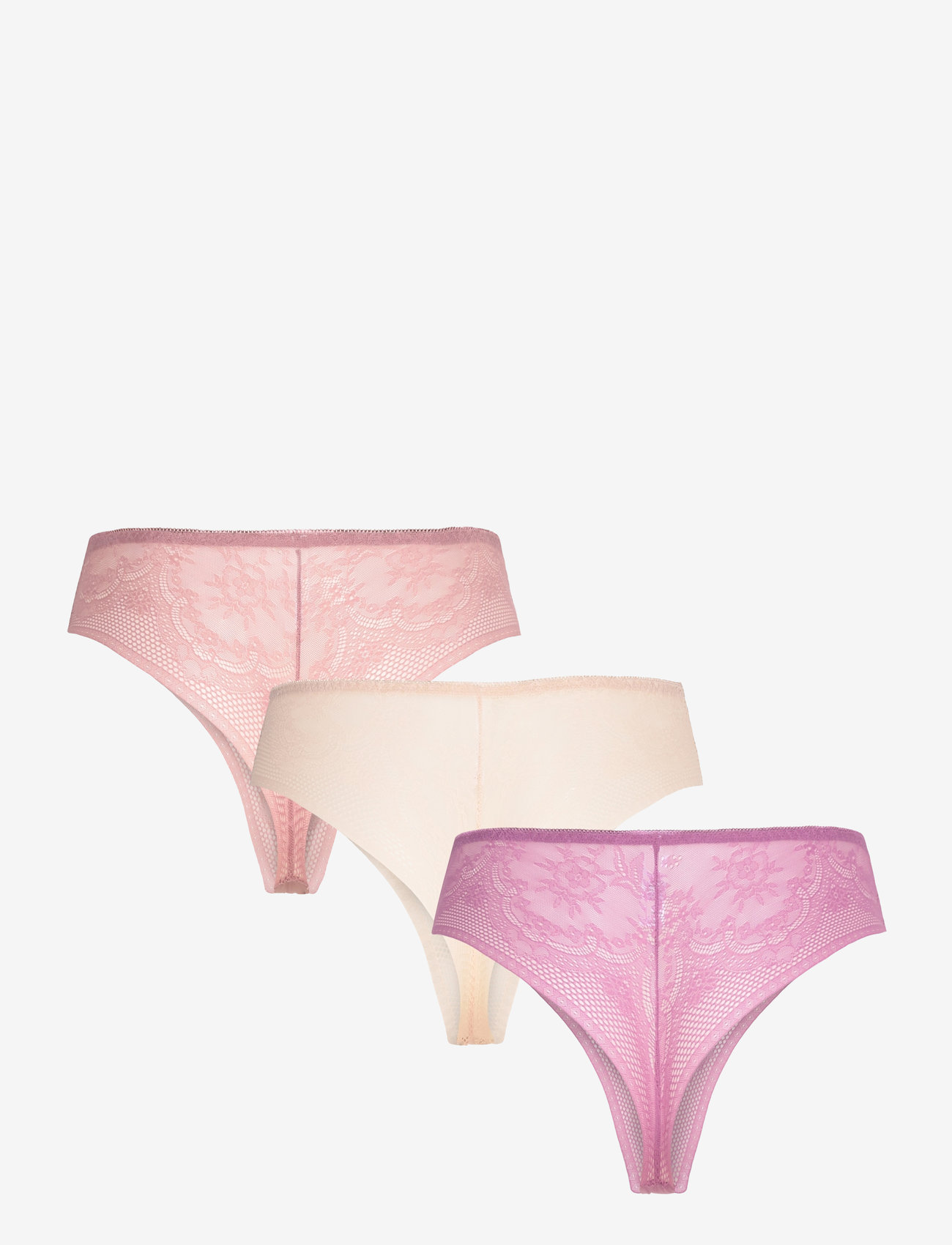 Missya - Seamless string w lace 3-pack - besiūlės kelnaitės - dusty rose - 4