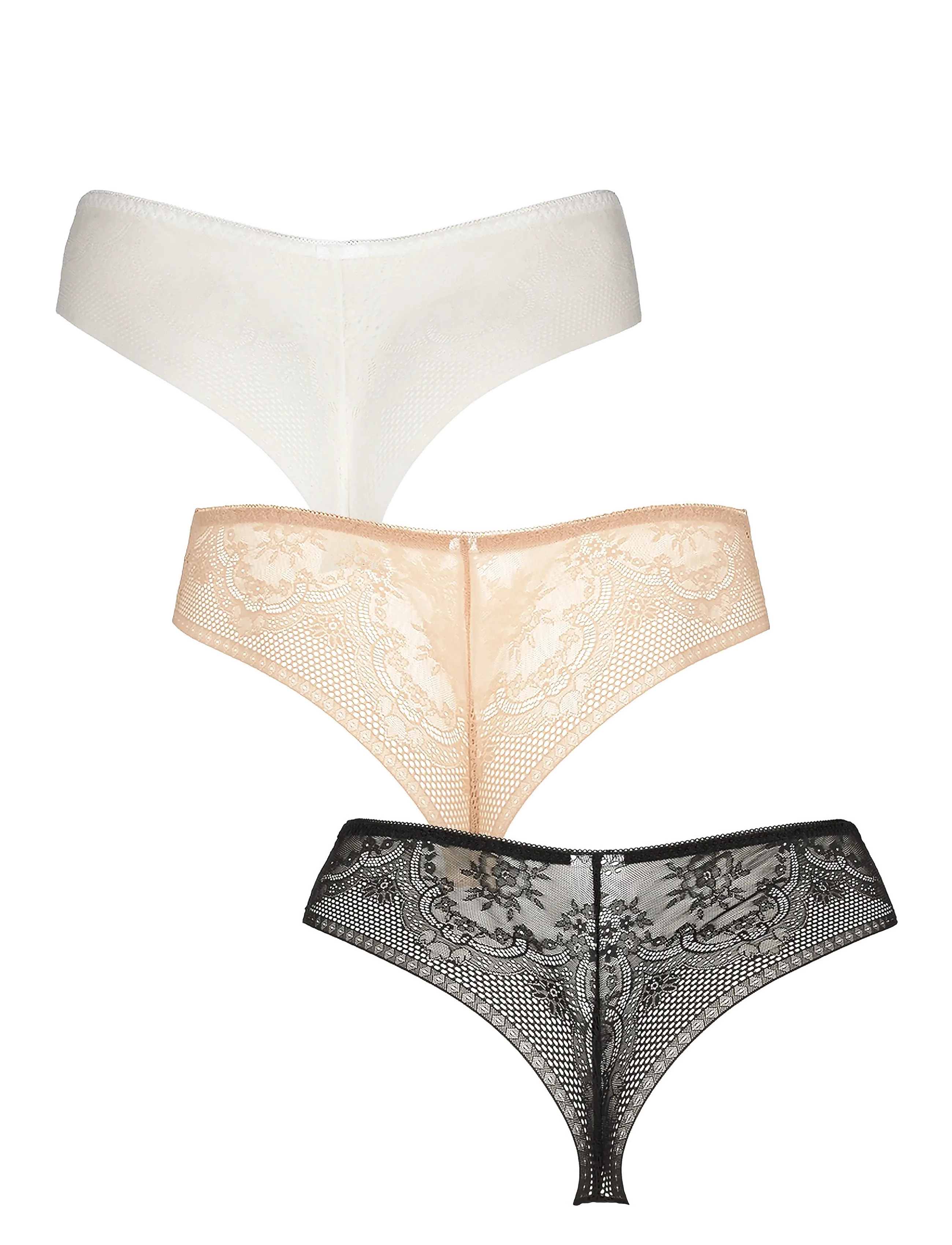 Missya - Seamless string w lace 3-pack - seamless trosor - multi colour - 1