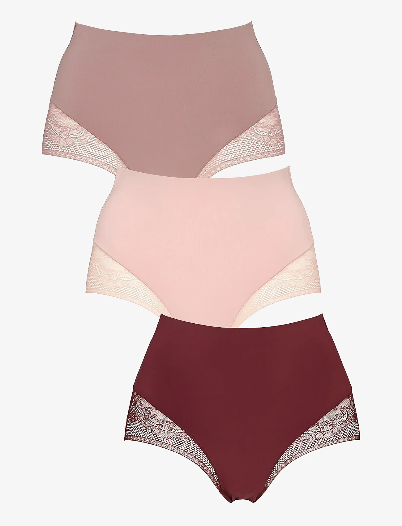 Missya - Seamless maxi w lace 3-pack - seamless trusser - autumn leaf - 0