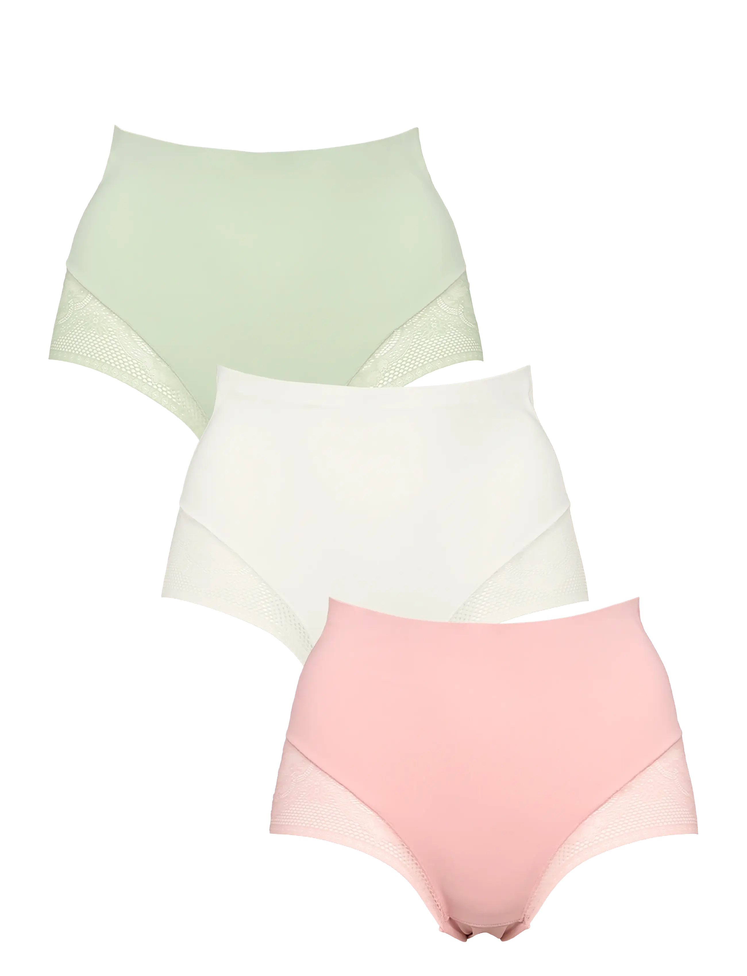 Missya Seamless Maxi W Lace 3-Pack, L, Pink, Trusser > Trusser Med Høj Talje, Dame