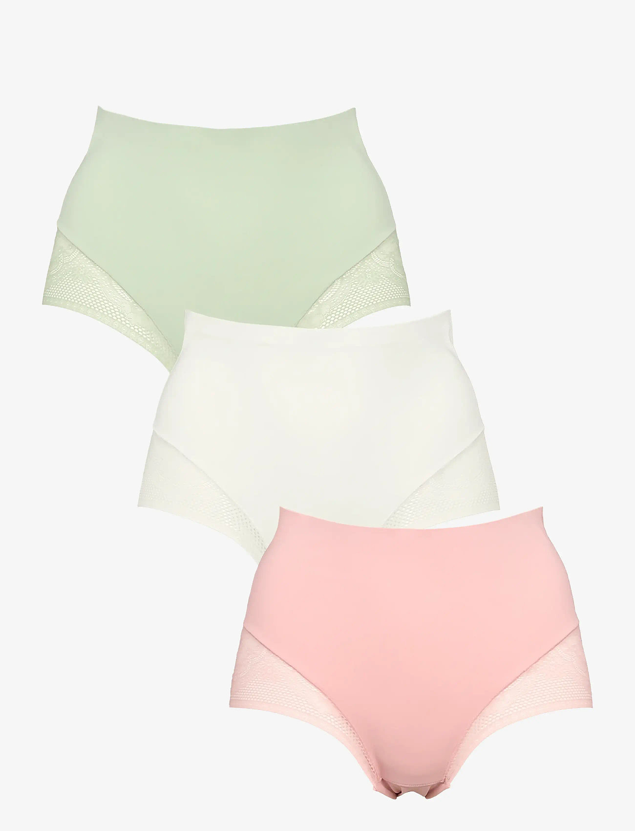 Missya - Seamless maxi w lace 3-pack - seamless trusser - dusty green - 0