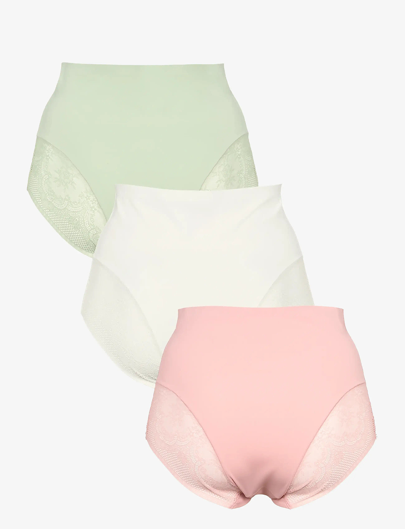 Missya - Seamless maxi w lace 3-pack - seamless trusser - dusty green - 1