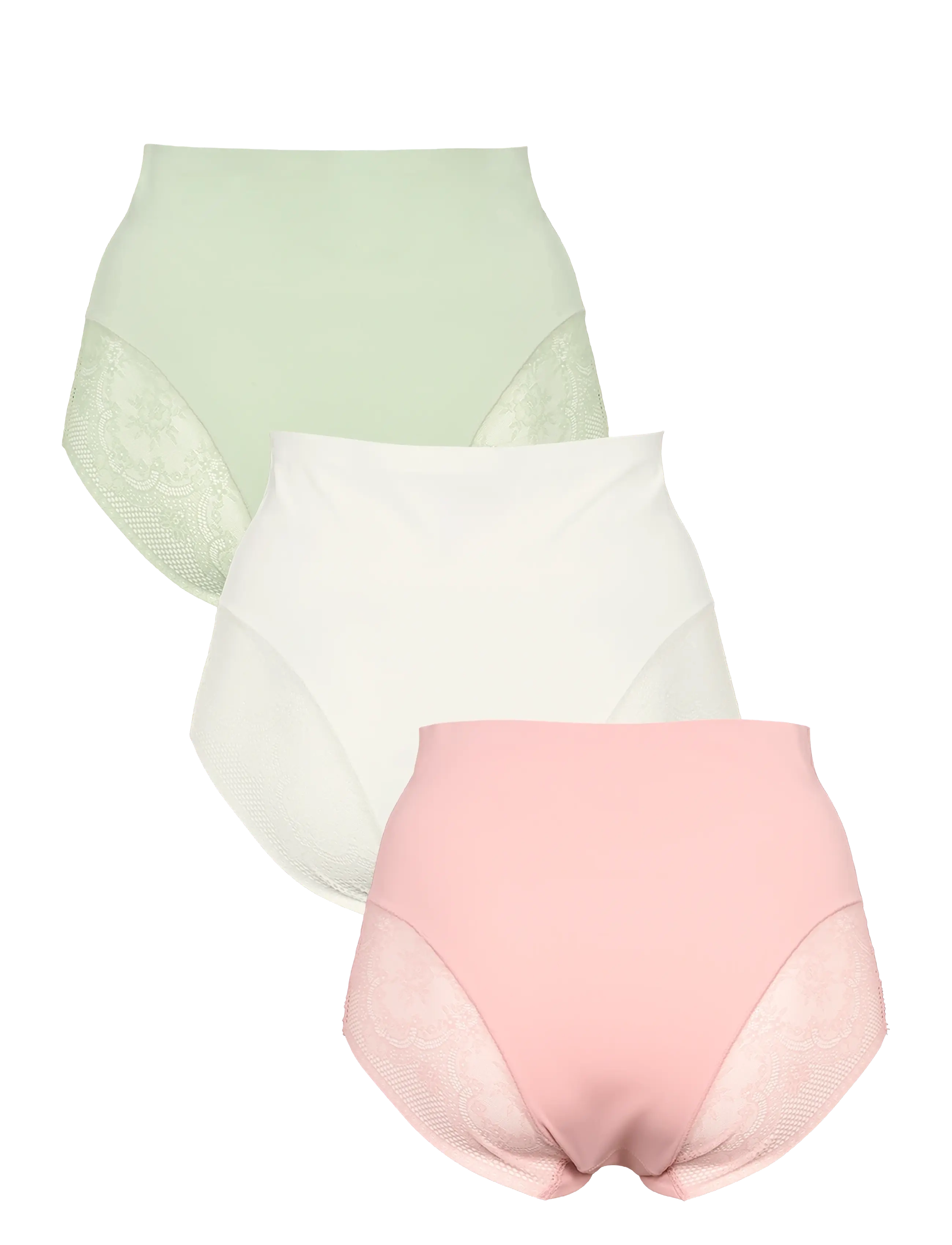 Missya - Seamless maxi w lace 3-pack - seamless trusser - dusty green - 1