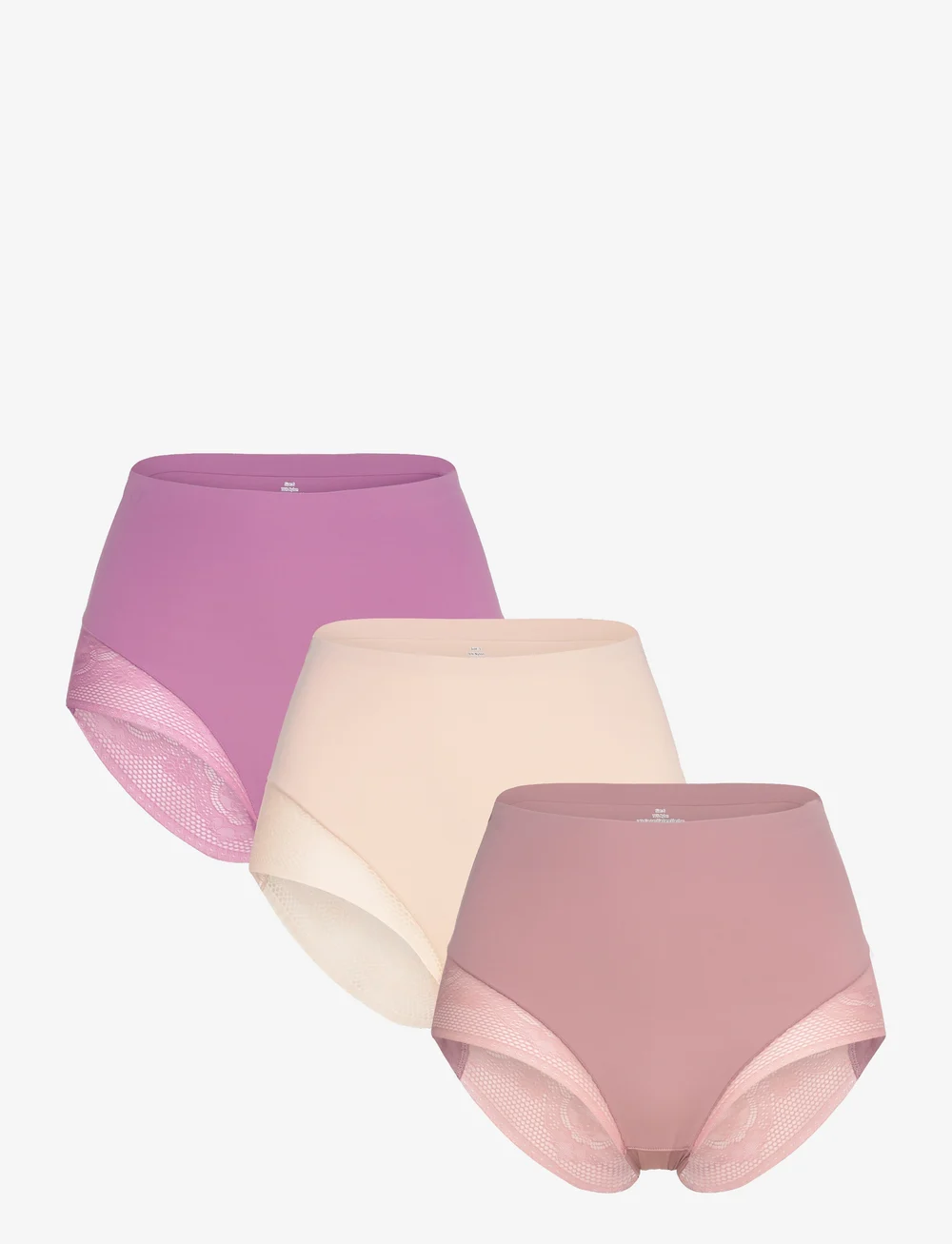 Missya - Seamless maxi w lace 3-pack - seamless trusser - dusty rose - 0