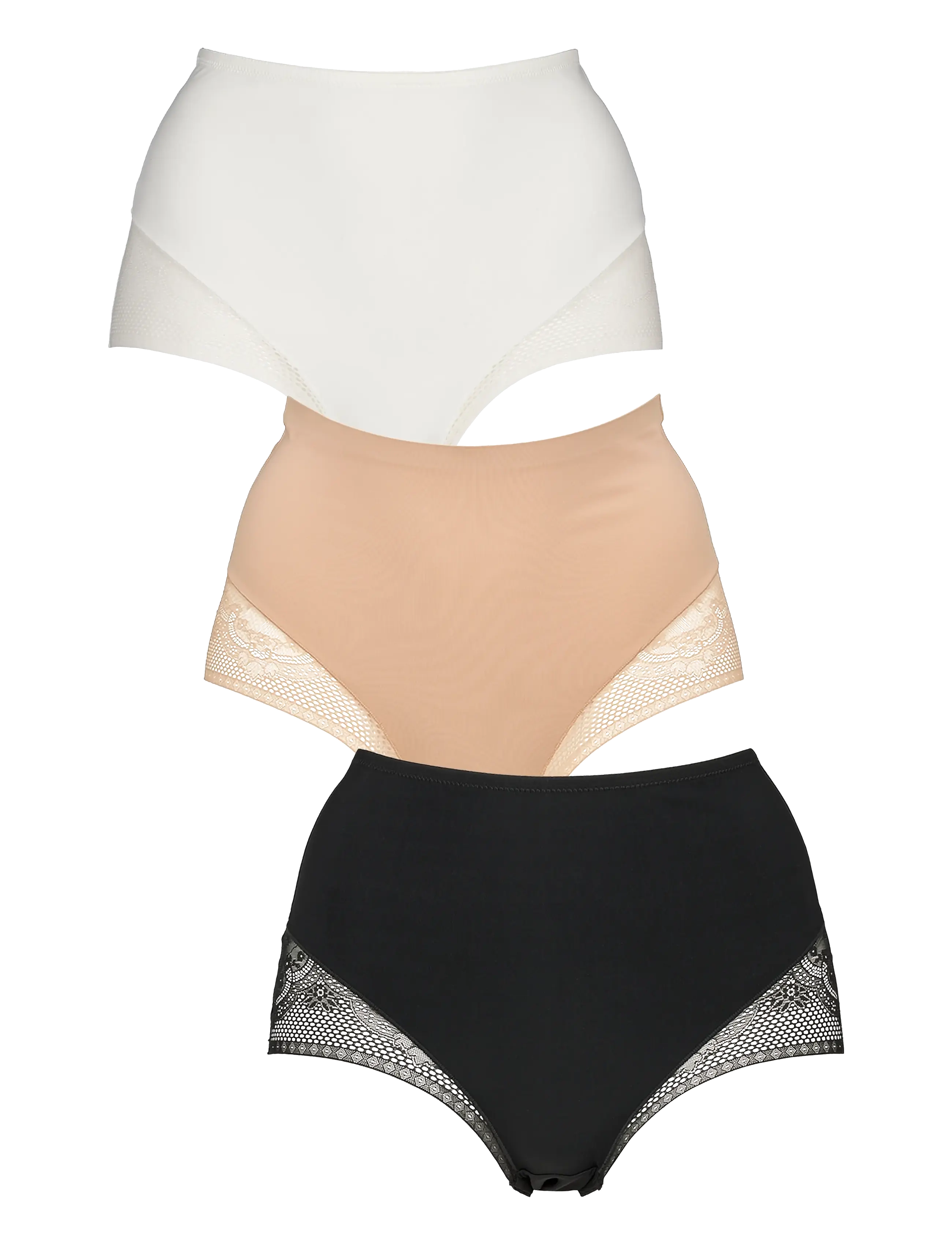 Missya Seamless Maxi W Lace 3-Pack, L, Multi/patterned, Trusser > Trusser Med Høj Talje, Dame