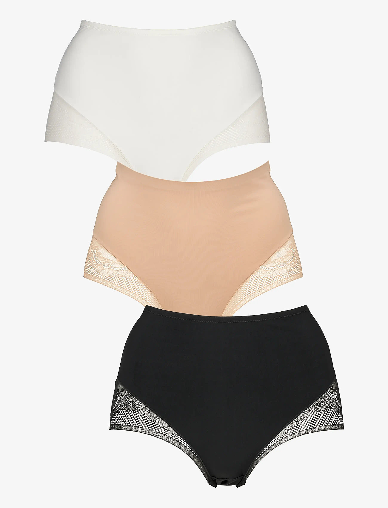 Missya - Seamless maxi w lace 3-pack - seamless trusser - multi colour - 1