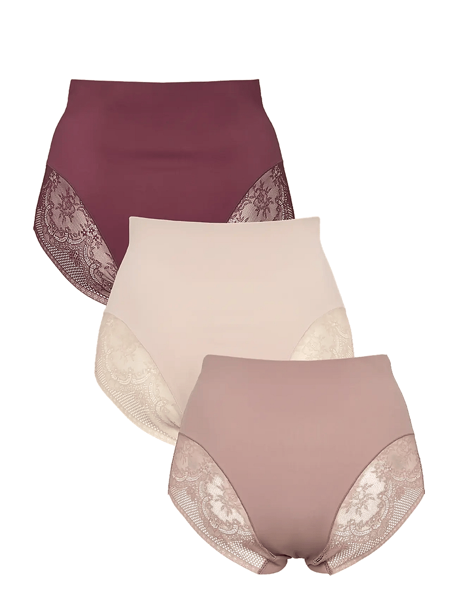 Missya - Seamless maxi w lace 3-pack - seamless trosor - windsor wine - 2