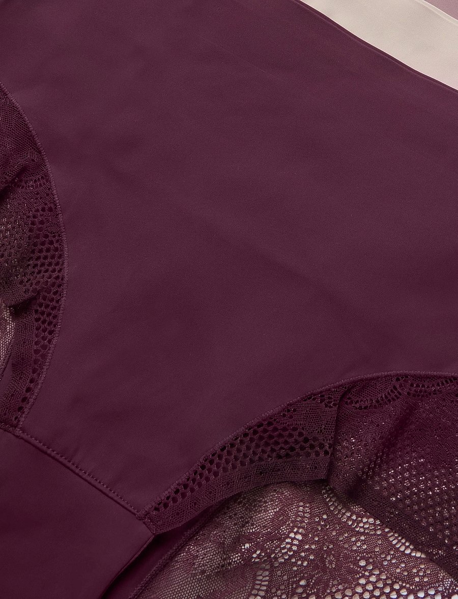 Missya - Seamless maxi w lace 3-pack - nahtlose slips - windsor wine - 3
