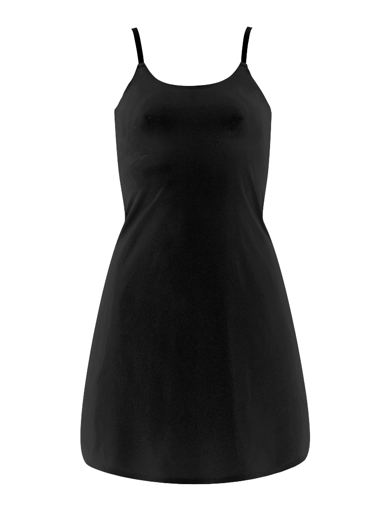 Missya - Seamless slip dress - slipklänningar - black - 0