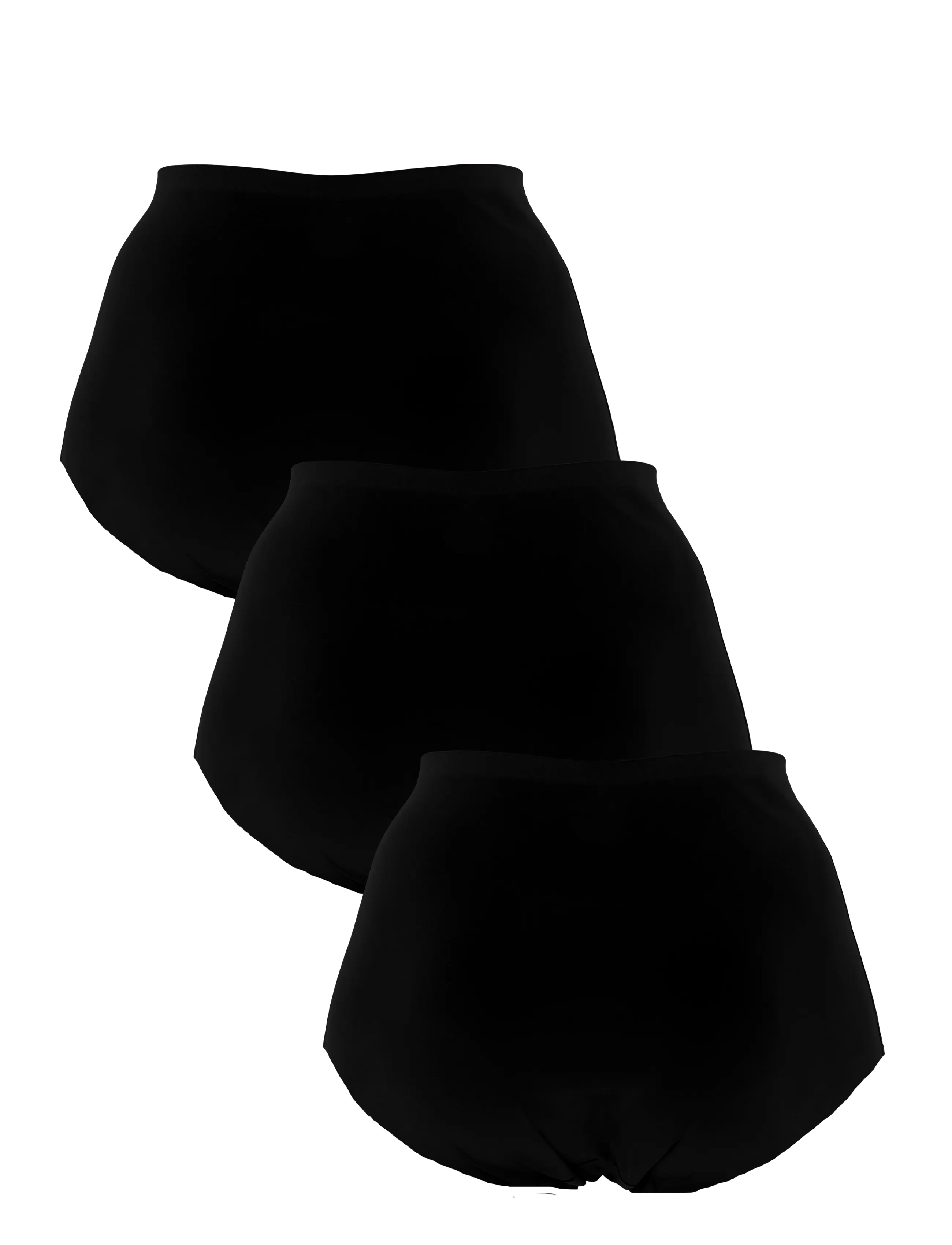 Missya - Seamless maxi 3-pack cotton - seamless trosor - black - 2