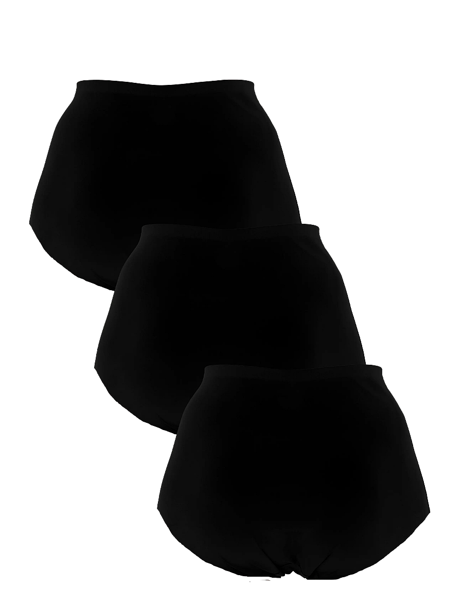Missya - Seamless maxi 3-pack cotton - seamless trosor - black - 2