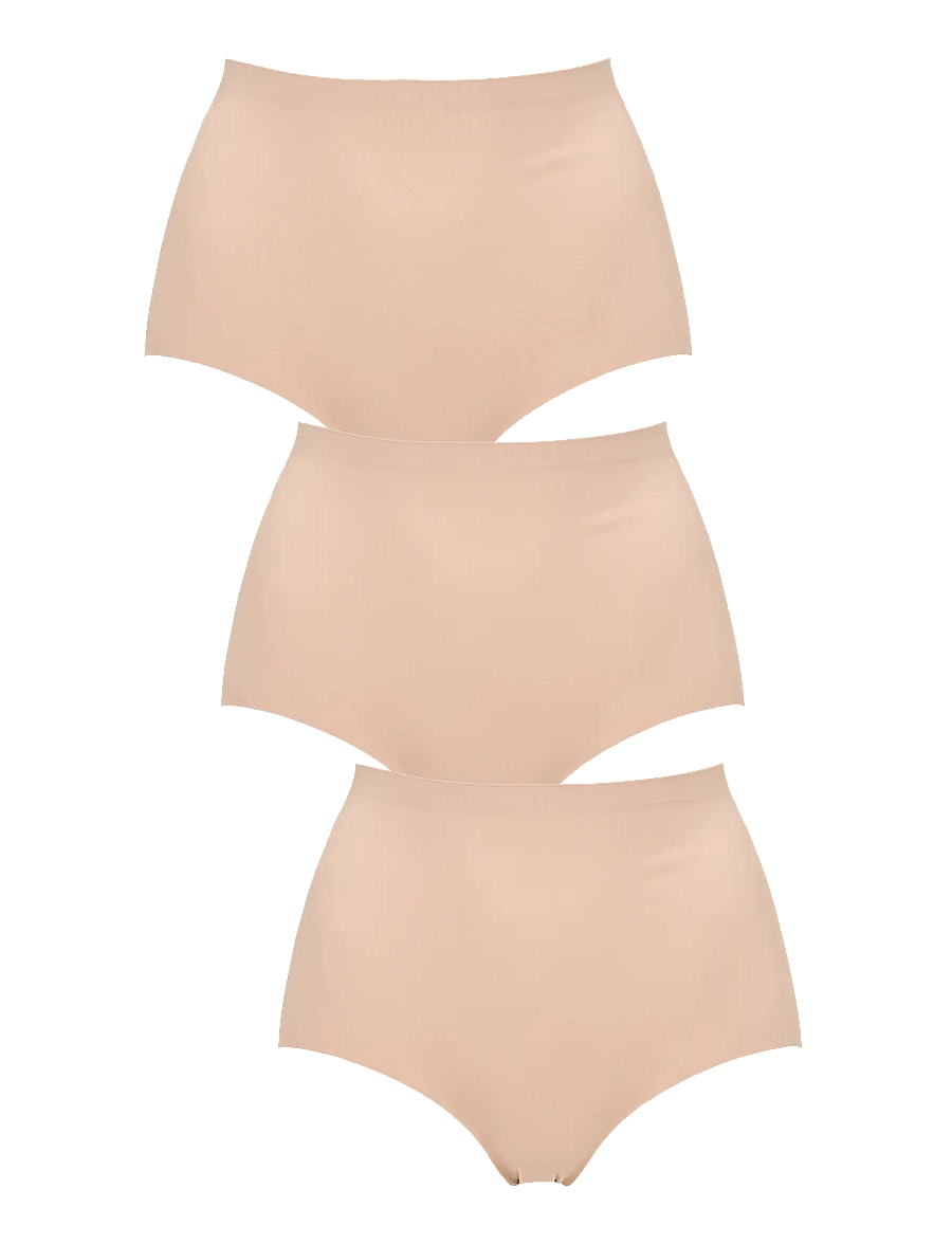 Missya - Seamless maxi 3-pack cotton - seamless trosor - nude - 0