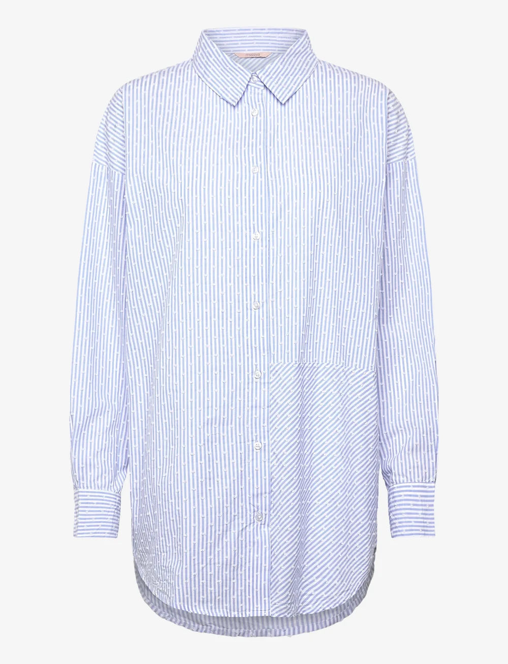Missya - Lullie nightshirt - topi - blue/white stripe w. dots - 0