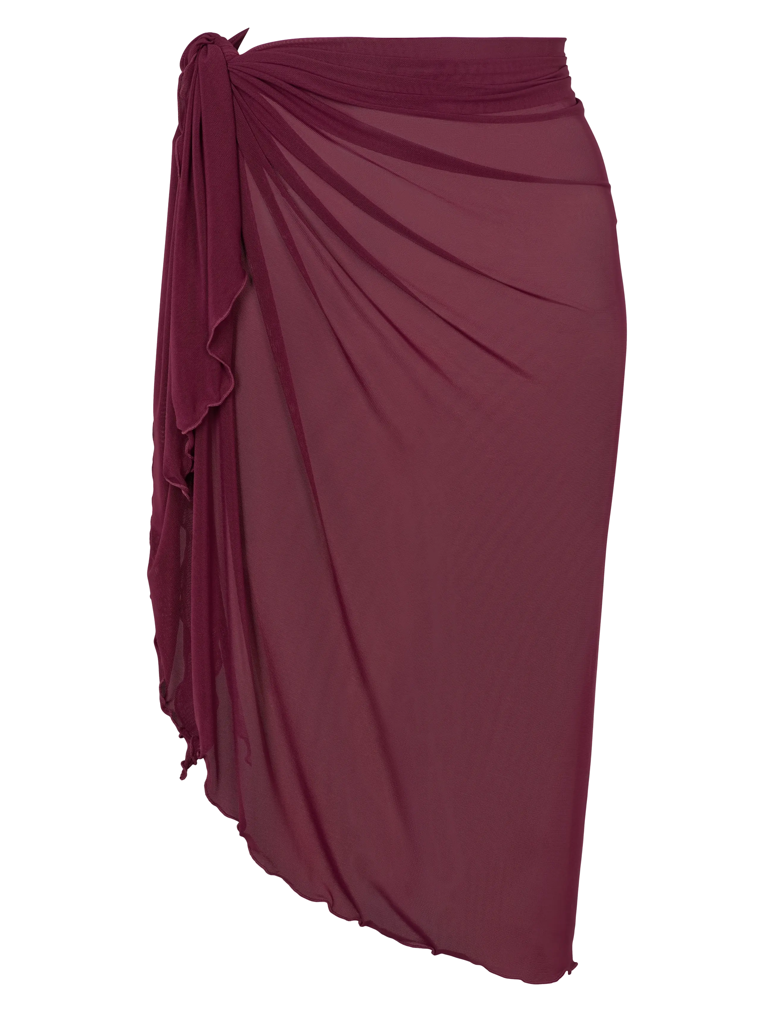 MISSYA Becca Sarong Mesh Big Burgundy - One Size - Damen