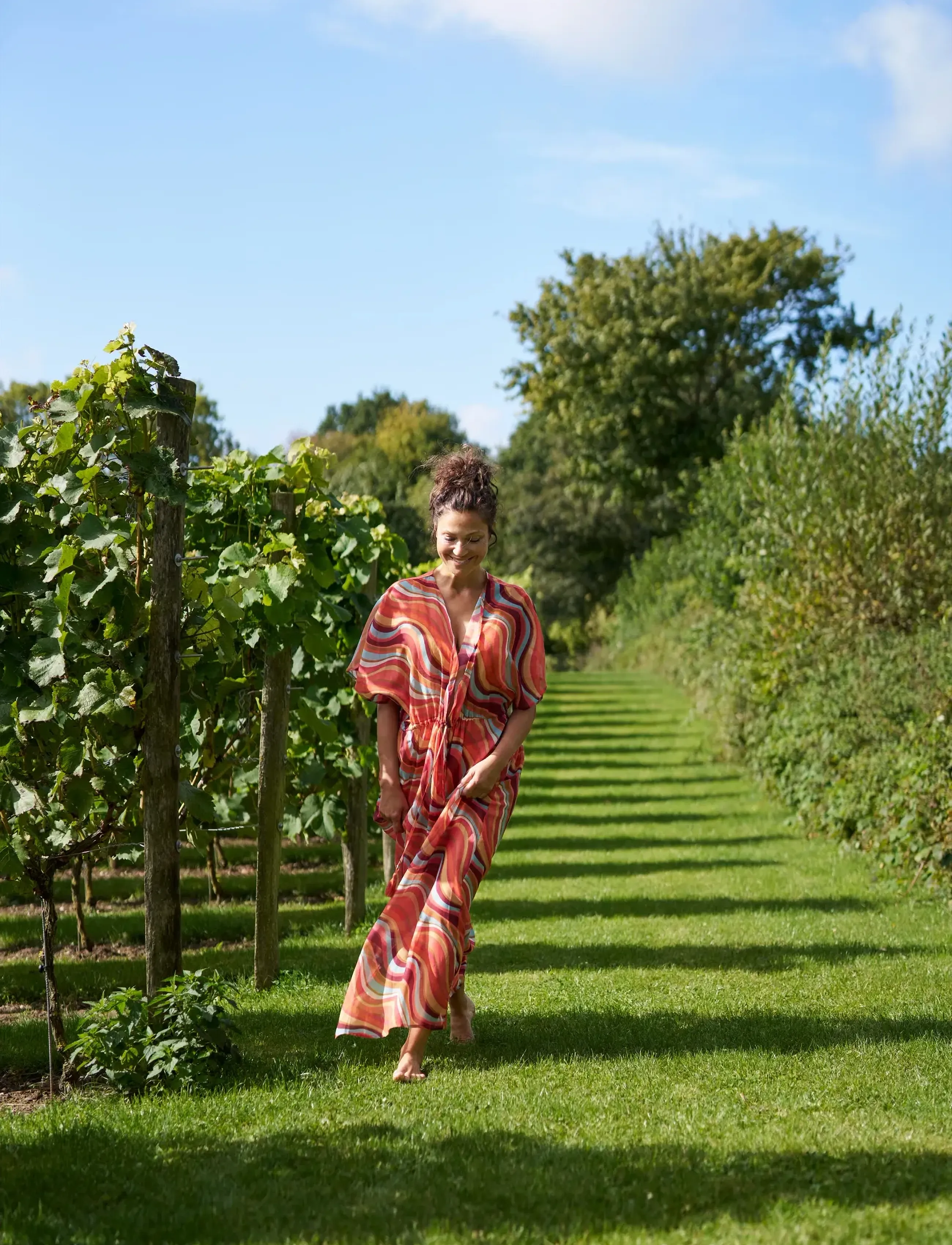 Missya Aaleena beach dress - Nyheter - TIBETAN RED / multi