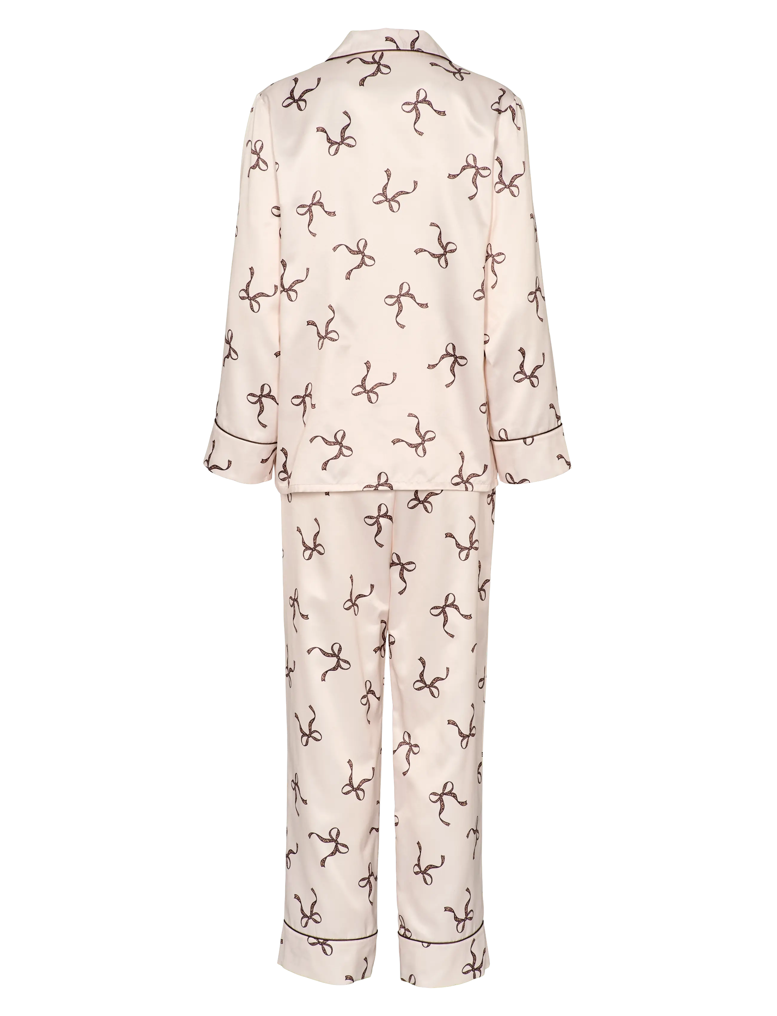 Missya - Leo sateen pyjamas AOP - pyjamas - dark brown - 2