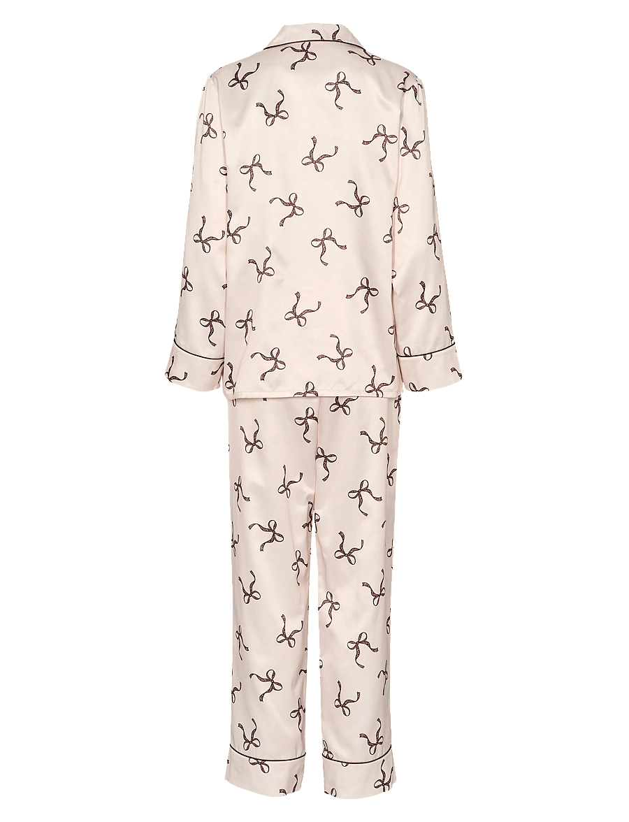 Missya - Leo sateen pyjamas AOP - pyjamas - dark brown - 2