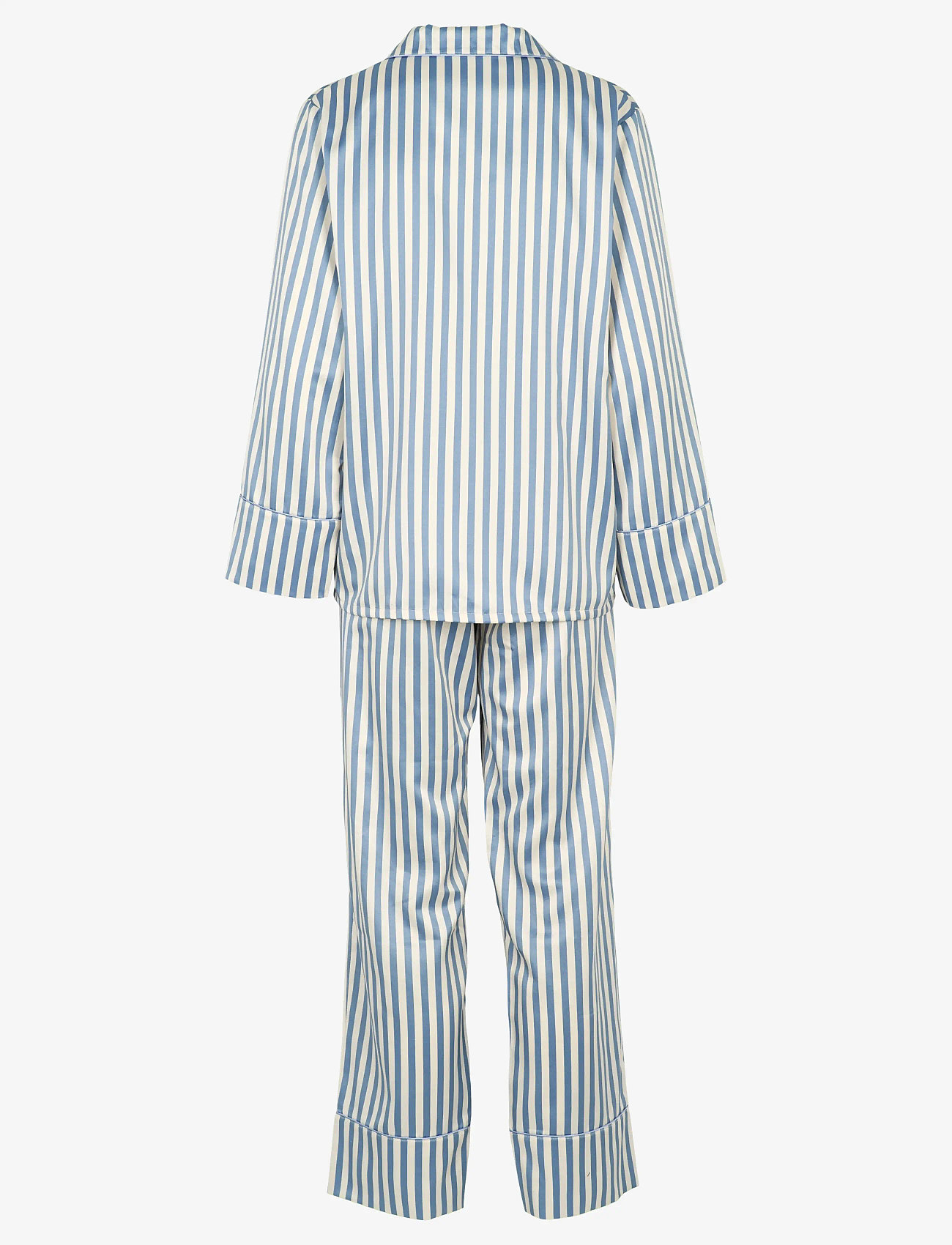 Missya - Leo sateen pyjamas AOP - pyjamas - stone blue - 1