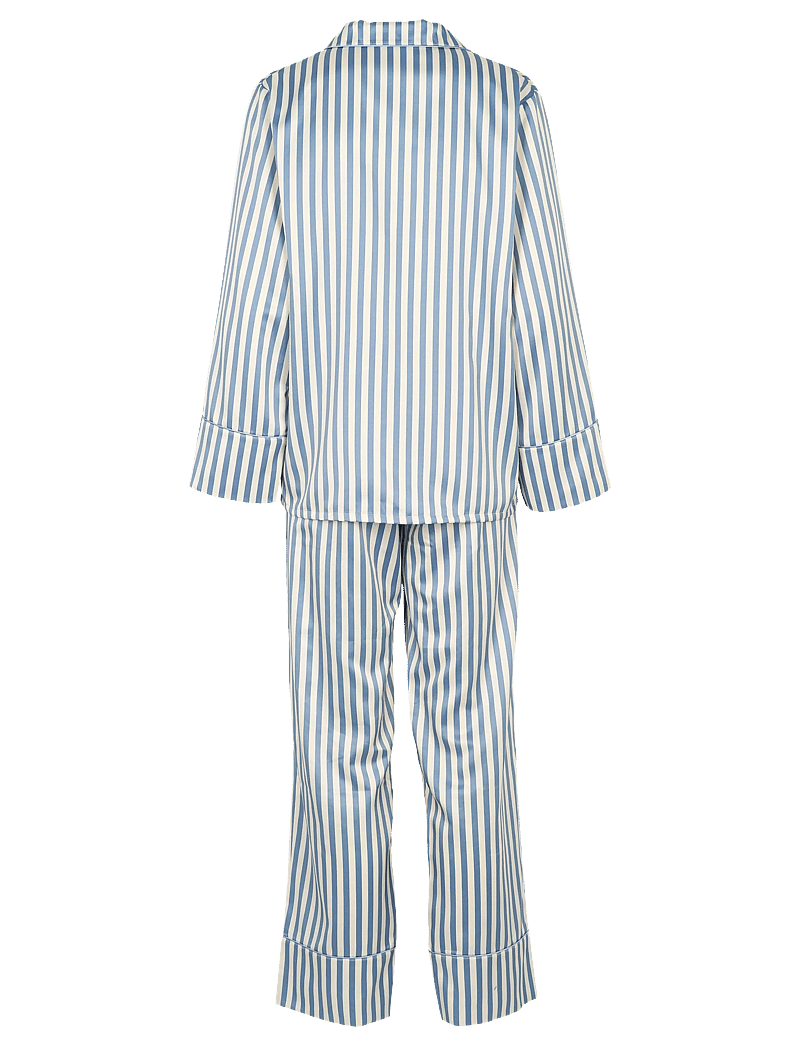Missya - Leo sateen pyjamas AOP - pyjamas - stone blue - 1