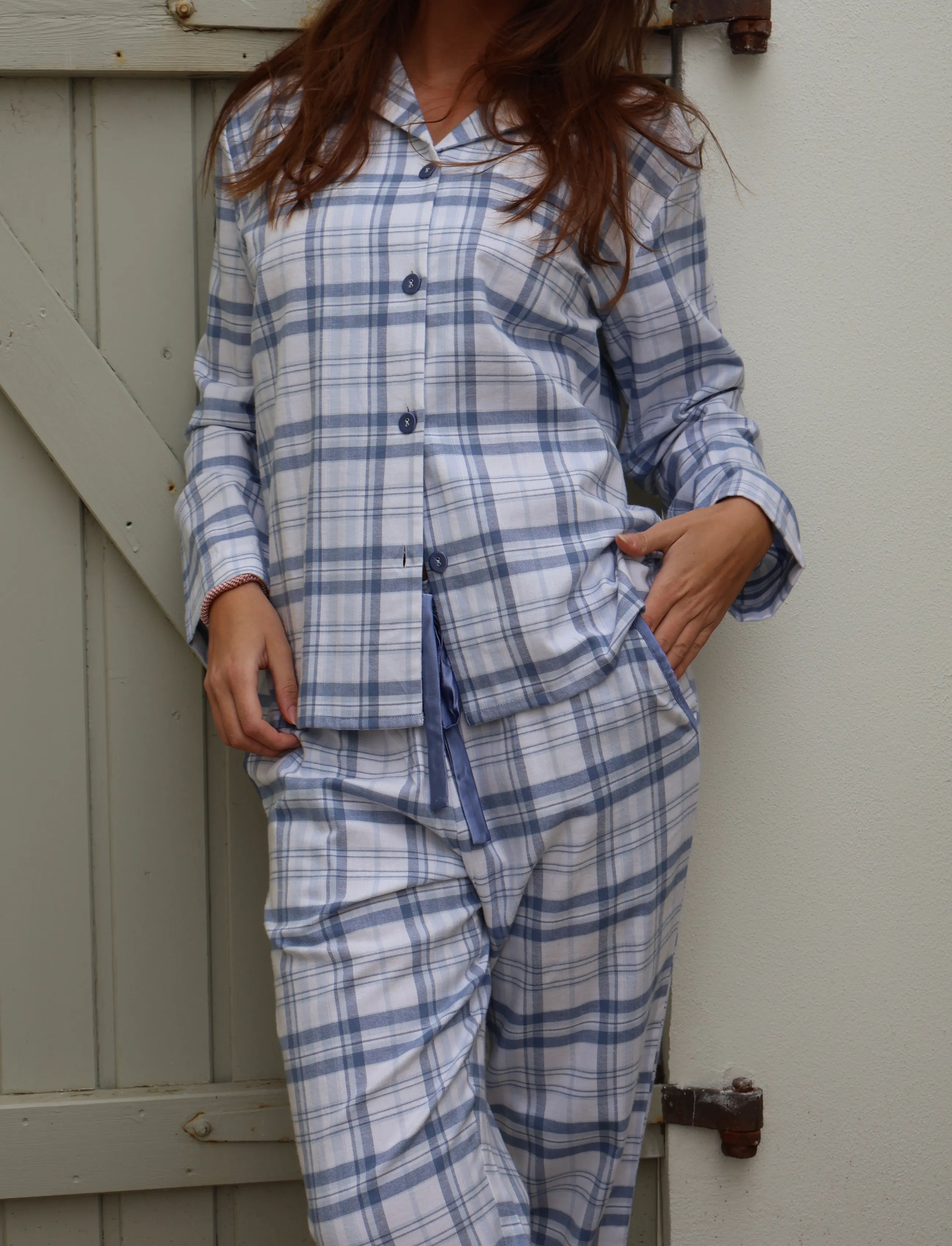 Missya - Check flannel pyjamas - pyjamas - clear blue - 0