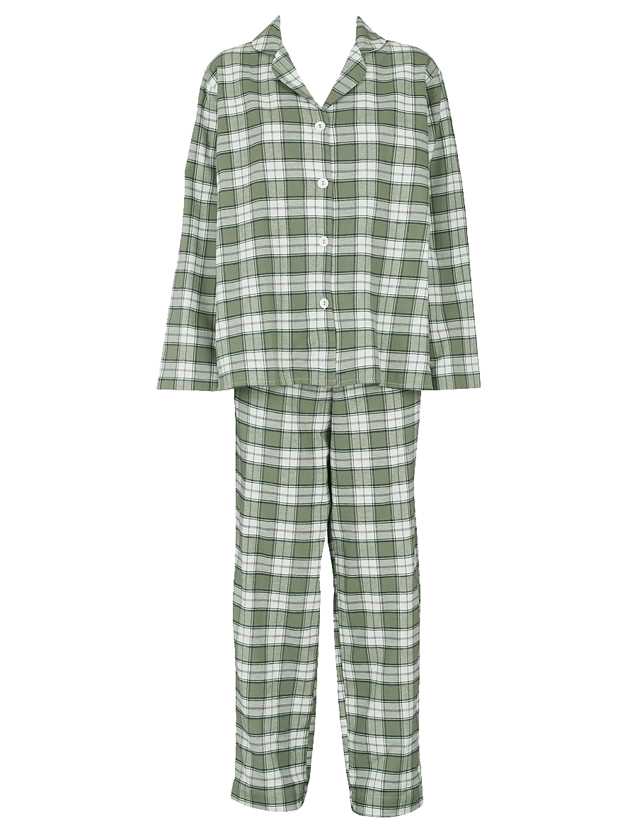 Missya - Check flannel pyjamas - pidžaamad - dusty green - 1