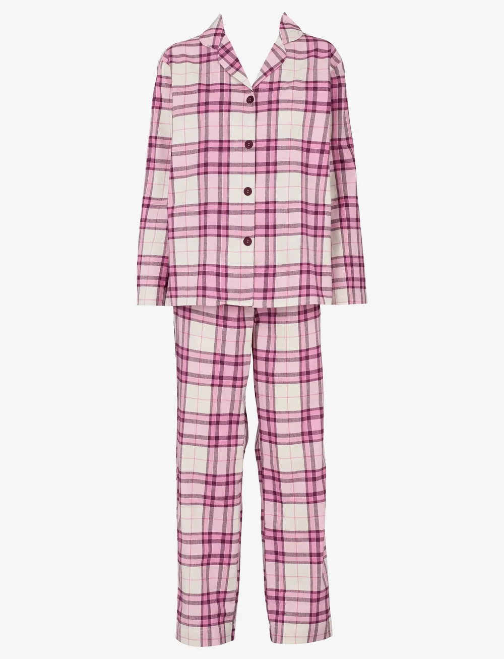 Missya - Check flannel pyjamas - pyjamas - mellow mauve - 0