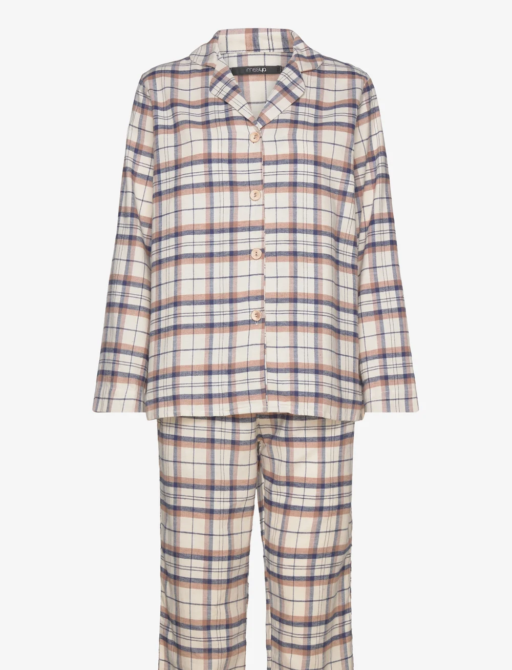 Missya - Check flannel pyjamas - pyjamas - peacoat navy - 1