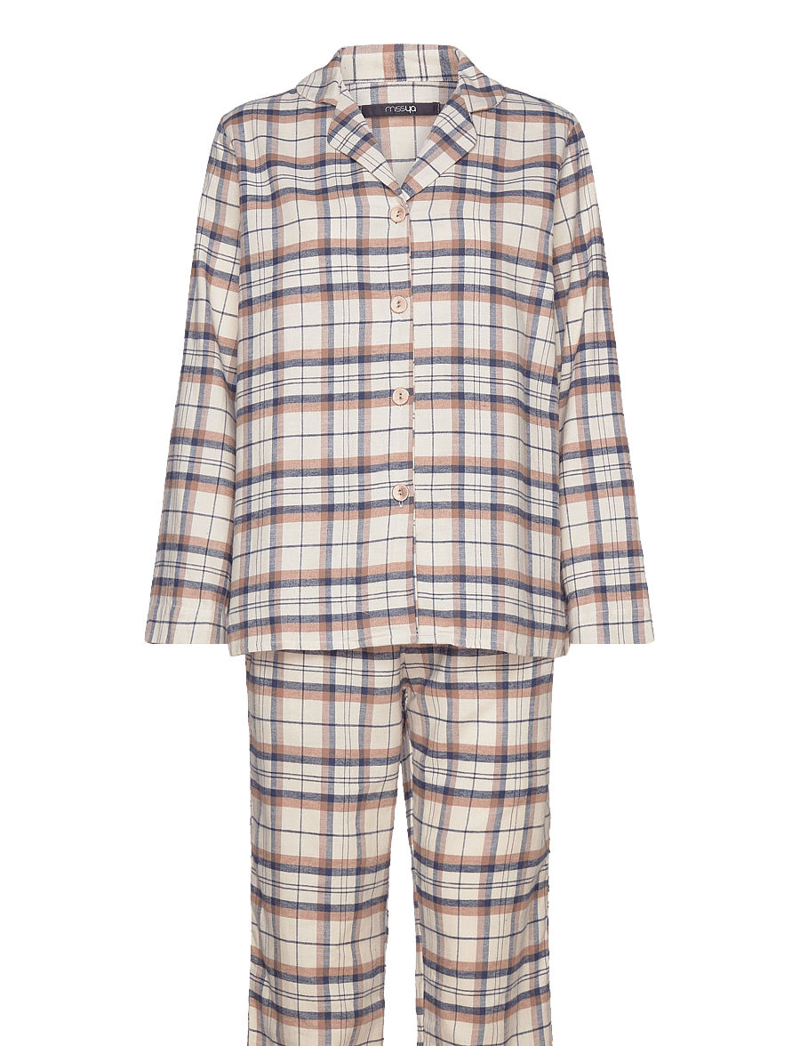 Missya - Check flannel pyjamas - pyjamas - peacoat navy - 1