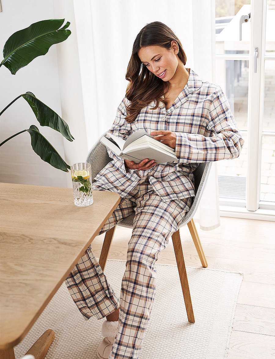Missya - Check flannel pyjamas - pyjamas - peacoat navy - 0