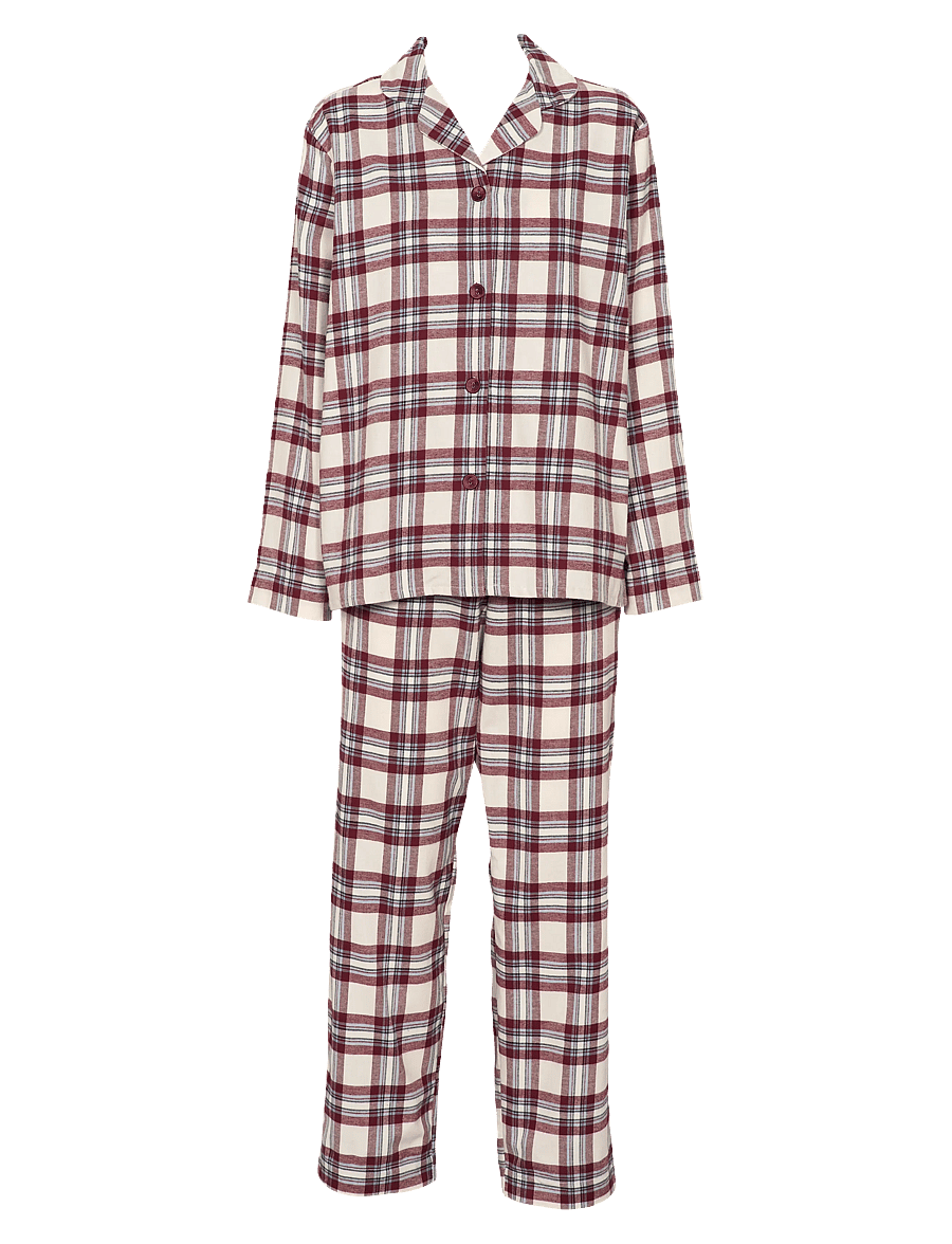 Missya - Check flannel pyjamas - pyjamas - windsor wine - 1