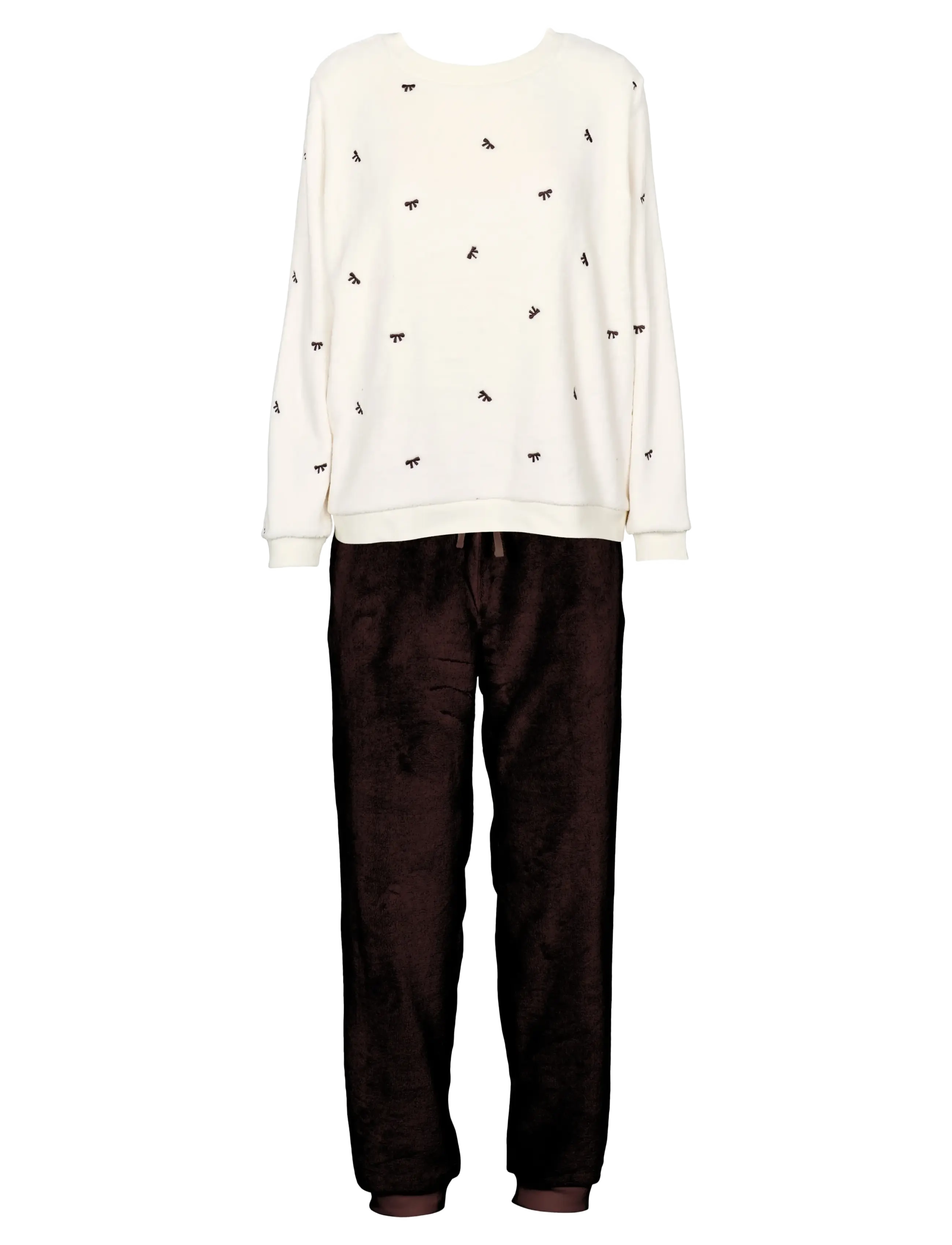 Missya Teddy homewear set - Julegaver til kvinder - IVORY W EMBROIDERY / cream